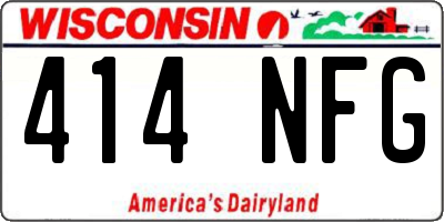 WI license plate 414NFG