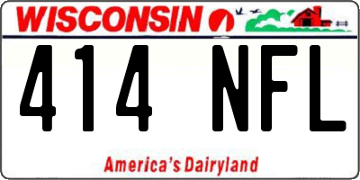WI license plate 414NFL