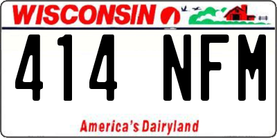 WI license plate 414NFM