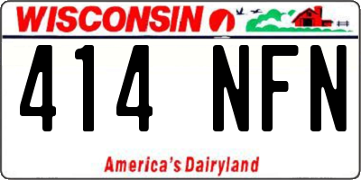 WI license plate 414NFN
