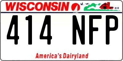 WI license plate 414NFP