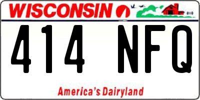 WI license plate 414NFQ