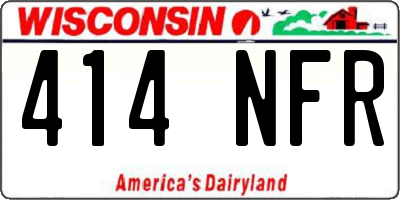 WI license plate 414NFR