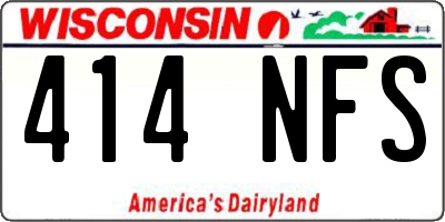 WI license plate 414NFS