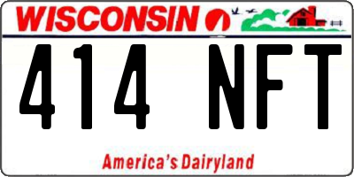 WI license plate 414NFT