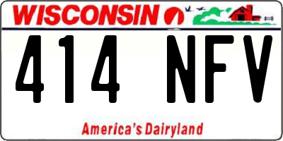 WI license plate 414NFV