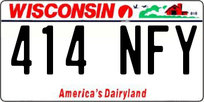 WI license plate 414NFY