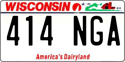 WI license plate 414NGA