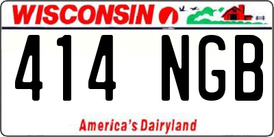 WI license plate 414NGB