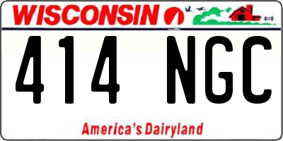 WI license plate 414NGC