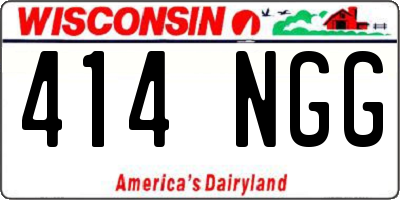 WI license plate 414NGG