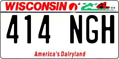 WI license plate 414NGH