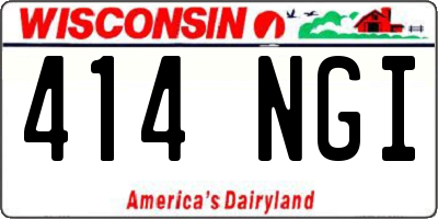WI license plate 414NGI
