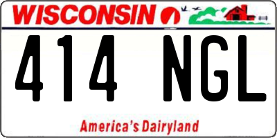 WI license plate 414NGL
