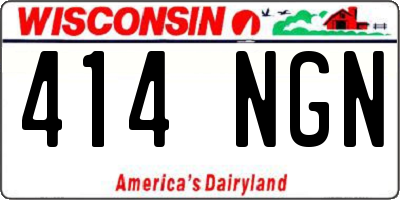 WI license plate 414NGN