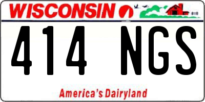 WI license plate 414NGS