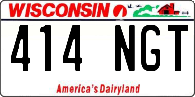 WI license plate 414NGT