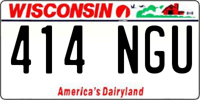 WI license plate 414NGU