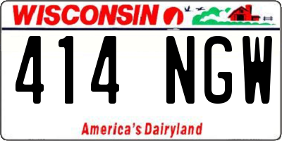 WI license plate 414NGW