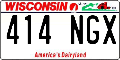 WI license plate 414NGX