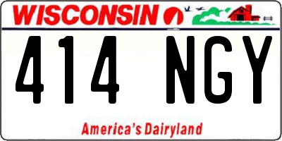 WI license plate 414NGY