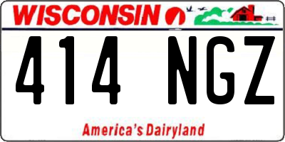 WI license plate 414NGZ