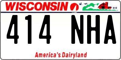 WI license plate 414NHA