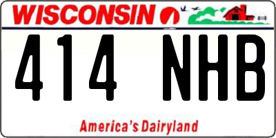 WI license plate 414NHB