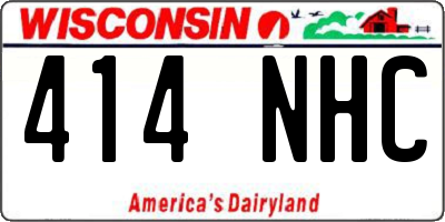 WI license plate 414NHC