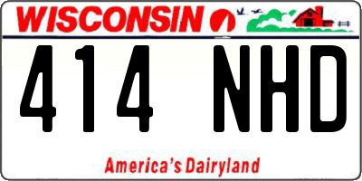 WI license plate 414NHD