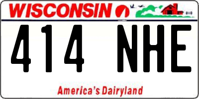 WI license plate 414NHE
