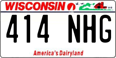 WI license plate 414NHG
