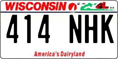 WI license plate 414NHK