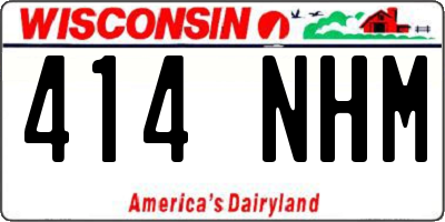 WI license plate 414NHM
