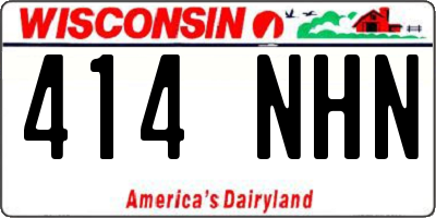 WI license plate 414NHN