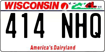 WI license plate 414NHQ