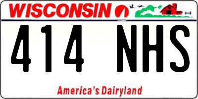 WI license plate 414NHS