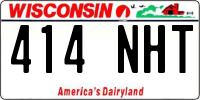 WI license plate 414NHT