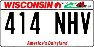 WI license plate 414NHV