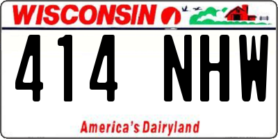 WI license plate 414NHW