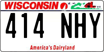 WI license plate 414NHY