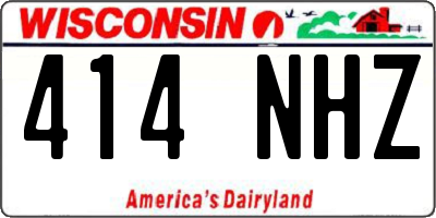 WI license plate 414NHZ