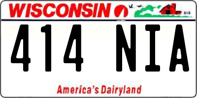 WI license plate 414NIA