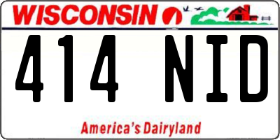 WI license plate 414NID