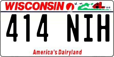 WI license plate 414NIH