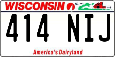 WI license plate 414NIJ