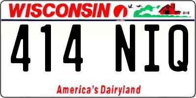 WI license plate 414NIQ
