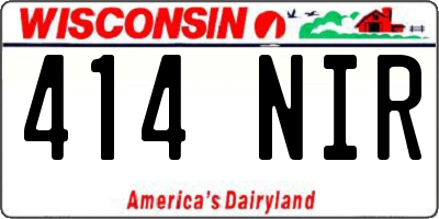 WI license plate 414NIR