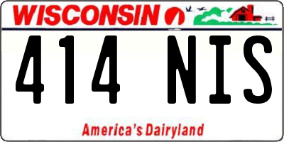 WI license plate 414NIS