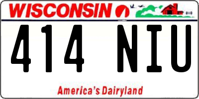 WI license plate 414NIU